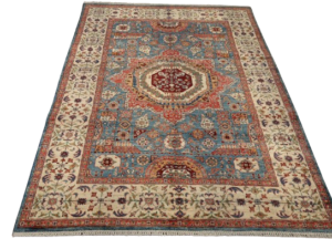Chobi Hand-Knotted Wool Rug – Traditional Craft with Modern Appeal