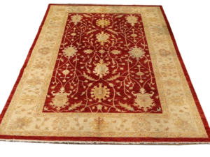 Chobi Hand-Knotted Wool Rug – Handcrafted Luxury in Natural Shades