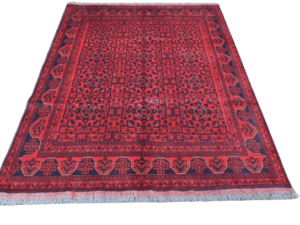 Premium Handwoven Khal Mohammadi Afghan Rug – Rich Wool Tribal Patterns