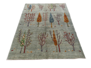 Chobi Hand-Knotted Wool Rug – Earth-Toned Elegance, Handcrafted to Perfection