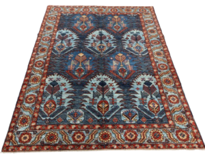 Chobi Hand-Knotted Wool Rug – Timeless Artistry in Eco-Friendly Wool