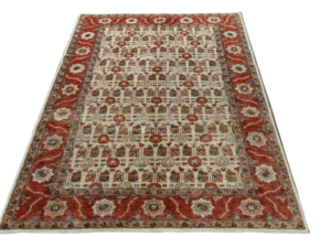 Chobi Hand-Knotted Wool Rug – A Symphony of Natural Tones