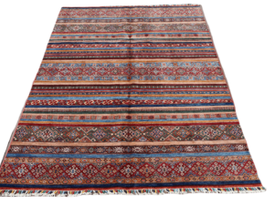 Chobi Hand-Knotted Wool Rug – Handcrafted Mastery in Earthy Elegance