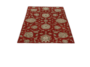 Chobi Hand-Knotted Wool Rug – Exquisite Craftsmanship in Earthy Tones