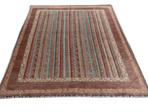 Chobi Hand-Knotted Wool Rug – Handcrafted Luxury in Natural Shades