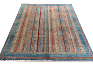 Chobi Hand-Knotted Wool Rug – Traditional Elegance in Sustainable Design