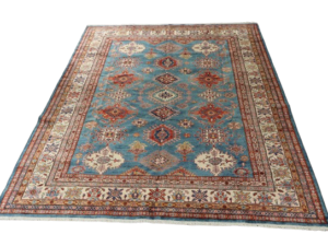 Timeless Kazak Hand-Knotted Wool Carpet