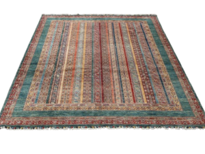 Chobi Hand-Knotted Wool Rug – Sustainable Luxury in Natural Hues