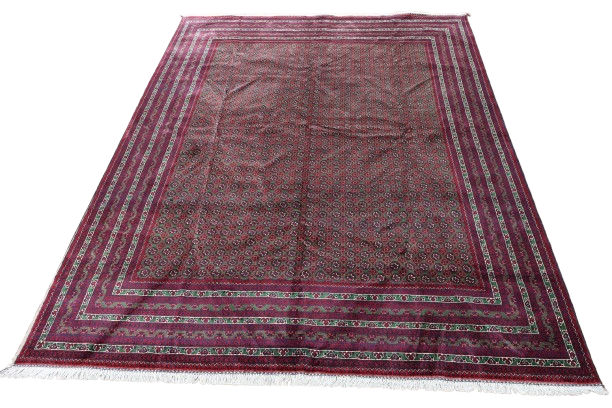 Authentic Ghazni Hand-Knotted Afghan Rug – with Rich Patterns