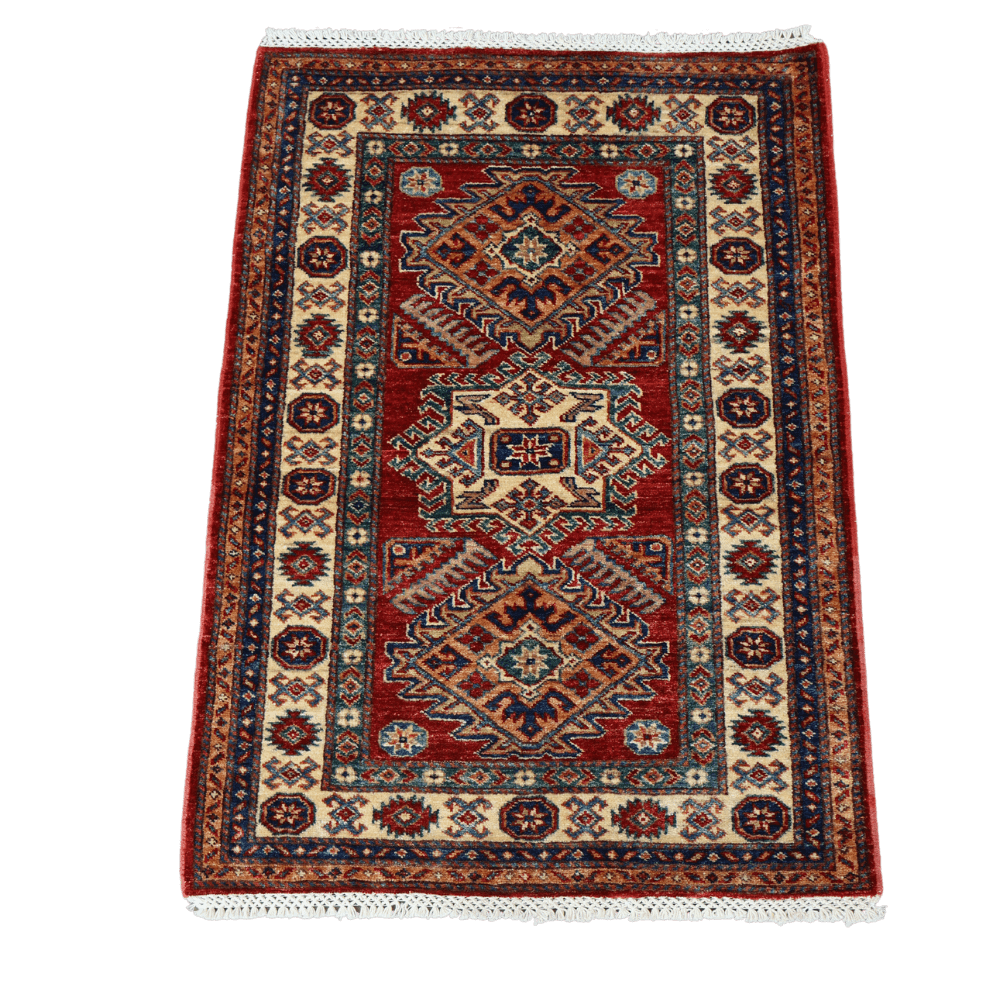 Caucasian Kazak Handwoven Wool Rug