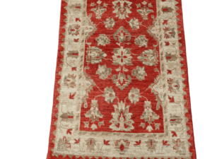 Chobi Hand-Knotted Wool Rug – Artisanal Elegance in Natural Shades