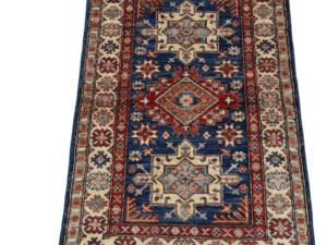 Classic Kazak Hand-Knotted Wool Carpet