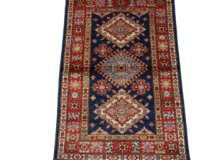Vintage Kazak Hand-Knotted Wool Rug
