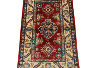 Vibrant Kazak Hand-Knotted Wool Rug