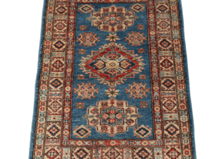 Caucasian Kazak Hand-Knotted Wool Rug