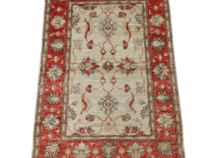 Chobi Hand-Knotted Wool Rug – Classic Design with Natural Charm
