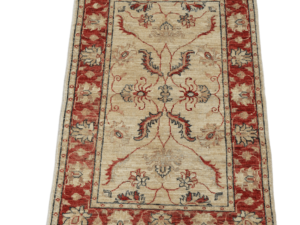 Chobi Hand-Knotted Wool Rug – Artisanal Craft in Earthy Tones