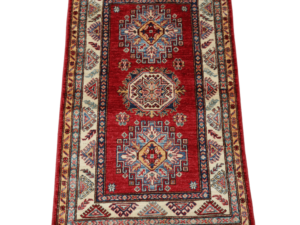 Kazak Wool Rug with Intricate Medallion Design