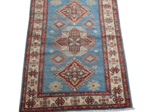 Kazak Hand-Knotted Tribal Wool Rug