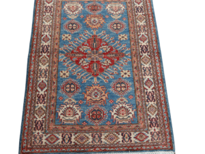 Kazak Hand-Knotted Wool Rug with Vintage Appeal