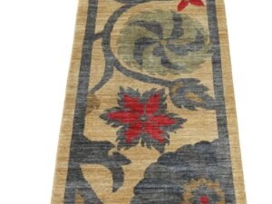 Chobi Hand-Knotted Wool Rug – Traditional Artistry with Natural Charm